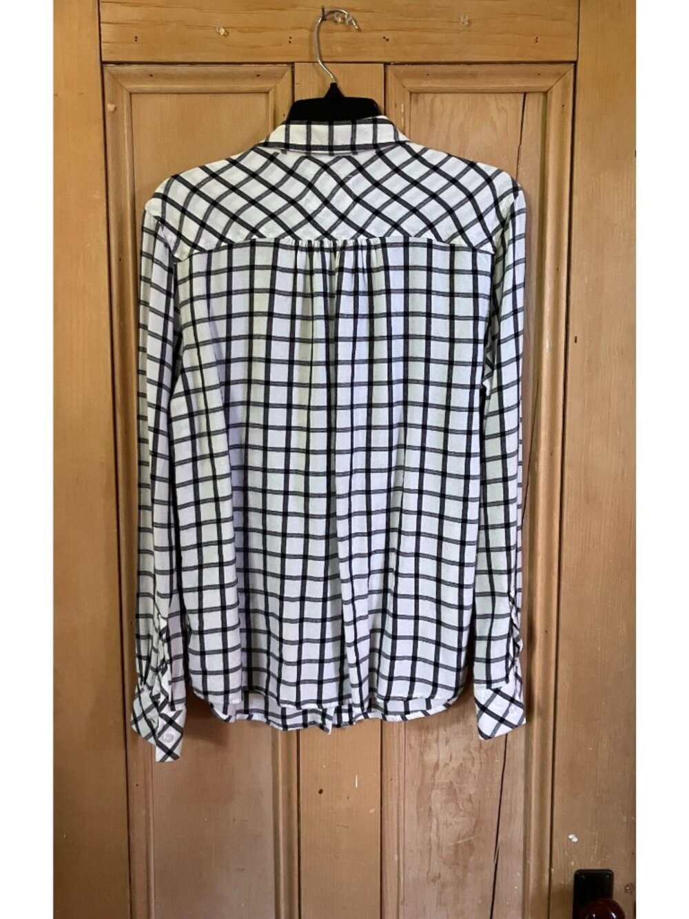 Rails Womens Cozette Ivory Pacific Check Button Down Shirt Medium White SP EXC - Picture 10 of 12